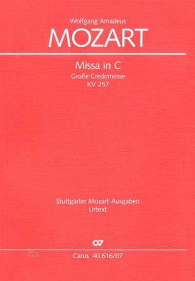 W.A. Mozart: Missa in C KV 257 (1775-1777, 4GesGchOrch (Stp)