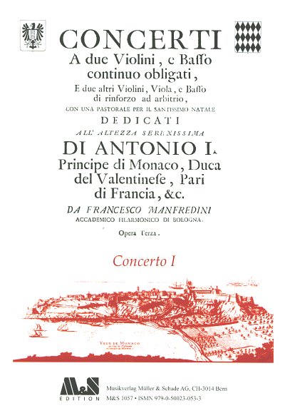 F. Manfredini: Concerto grosso op. 3/1 in , 2VlStrBC (Part.)