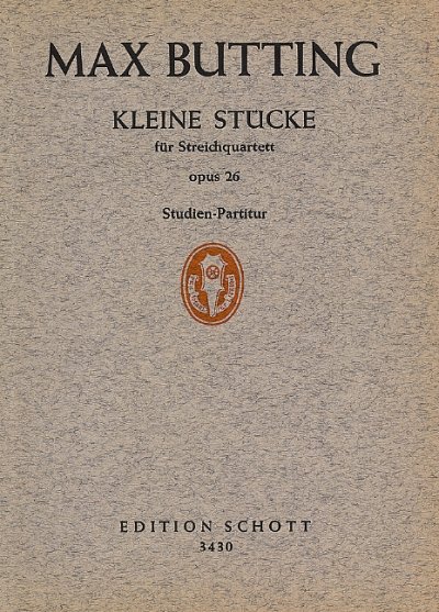 M. Butting: Kleine Stücke op. 26 , 2VlVaVc (Stp)