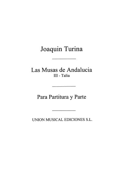 J. Turina: Musas De Andalucia N03 Talia Piano, Klav