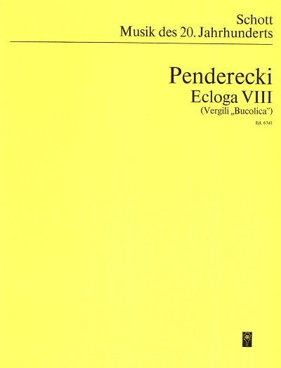 AQ: K. Penderecki: Ecloga VIII  (Part.) (B-Ware)
