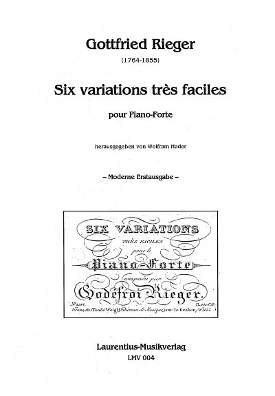 Rieger Gottfried: 6 Variations Tres Faciles Klaviermusik Aus