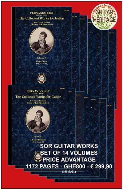 F. Sor: Collected Guitar Works - Set of 14 Volumes, Git