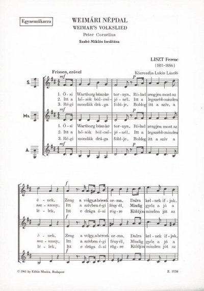 F. Liszt: Weimari népdal / Serkentő