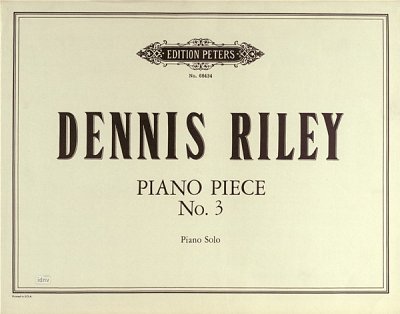 Riley Dennis: Klavierstueck 3 Op 5a