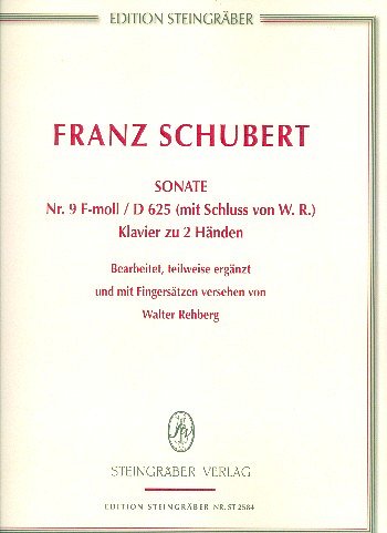 F. Schubert: Sonate f-Moll Nr. 9 D625 (mit Schluss), Klav
