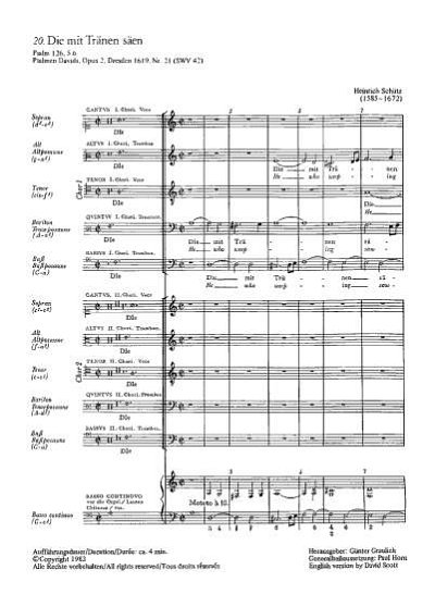 H. Schütz: Die mit Tränen säen dorisch SWV 42 (op. 2, 21) (1619)