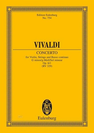 A. Vivaldi: Concerto G-Moll Op 6/1 F 1/192 T 436 Eulenburg S