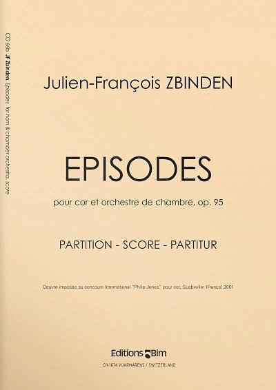 J.-F. Zbinden: Episodes op. 95, HrnKamo (Part.)