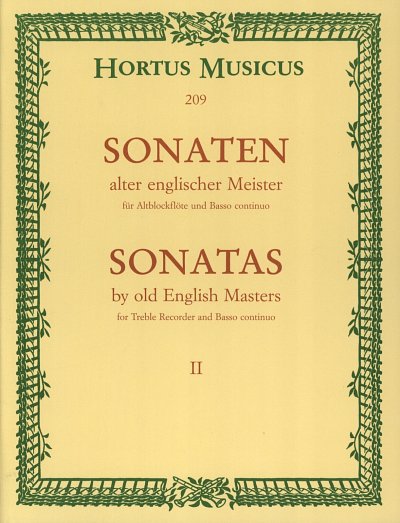 Sonaten alter englischer Meister für Altbl, ABlfBc (SppaSti)