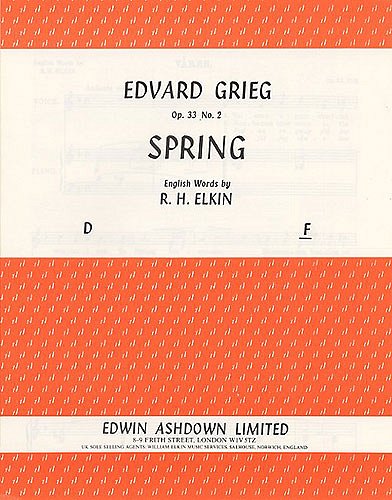 E. Grieg: Spring Op.33 No.2, GesKlav (Chpa)