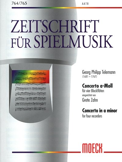 G.P. Telemann: Concerto a-Moll, 4Blf (Pa+St)