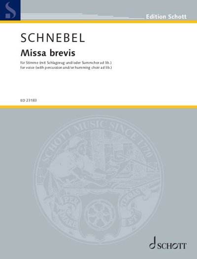 DL: D. Schnebel: Missa brevis (Part.)