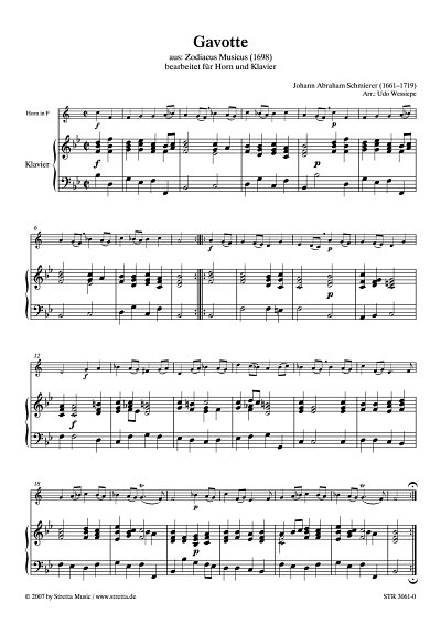 DL: J.A. Schmierer: Gavotte aus: Zodiacus Musicus (1698) / b