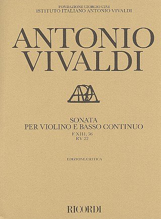 A. Vivaldi: Sonate G-Dur F 13/56 RV 22, VlBc (Part.)
