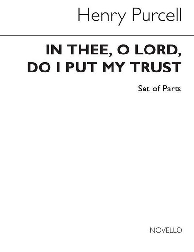 H. Purcell: In Thee O Lord Do I Put My Trust, GchKlav (Bu)