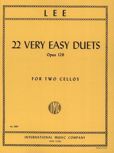 S. Lee: 22 sehr leichte Duette op. 126, 2Vc (2Sppa)
