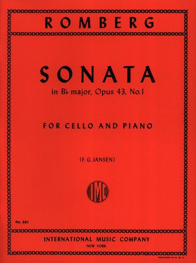 B. Romberg: Sonate in B-Dur op. 43/1, VcKlav (KlavpaSt)