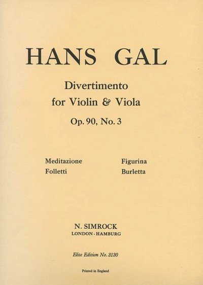 DL: H. Gál: Divertimento in C, VlVla