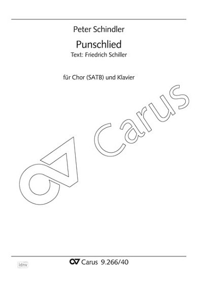 DL: P. Schindler: Punschlied A-Dur, GCh4 (Part.)