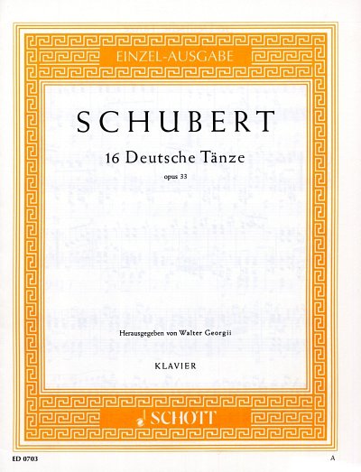 F. Schubert: 16 Deutsche Tänze op. 33 D 783 , Klav