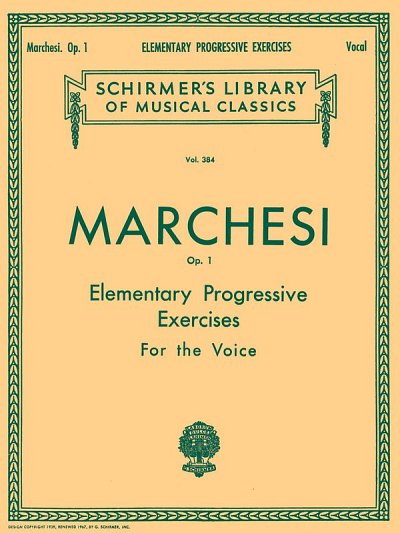 M. Marchesi: Elementary Progressive Exercises, Op., Ges (Bu)