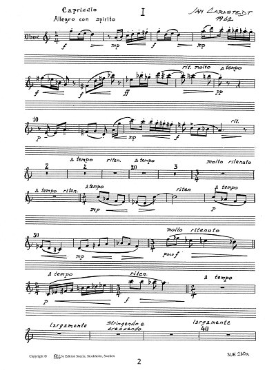 J. Carlstedt: Divertimento op. 17, ObVlVaVc (Stsatz)