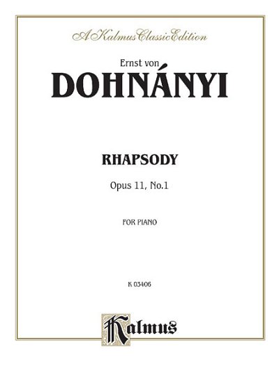 Rhapsody, Op. 11, No. 1, Klav