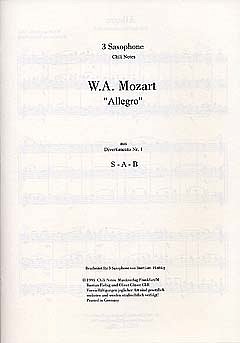 W.A. Mozart: Allegro (Divertimento 1)