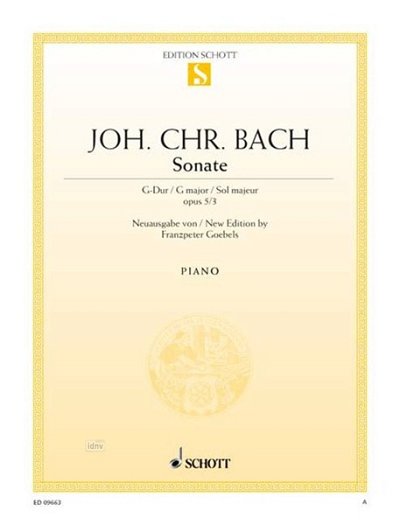 J.C. Bach: Sonate G-Dur op. 5/3 , Klav