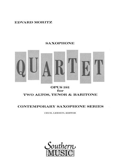 E. Moritz: Quartet, Op. 181, 4Sax (Part.)