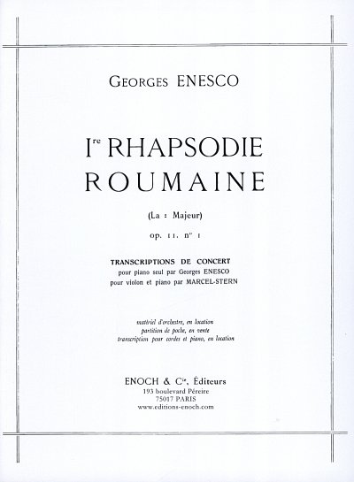 G. Enescu: 1er Rhapsodie Roumaine op. 11/1, Klav
