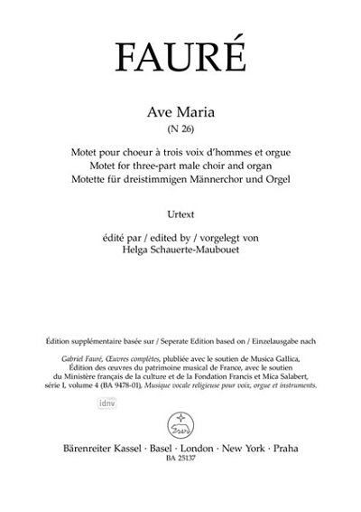 G. Fauré: Ave Maria N 26, Mch3Org (Part)