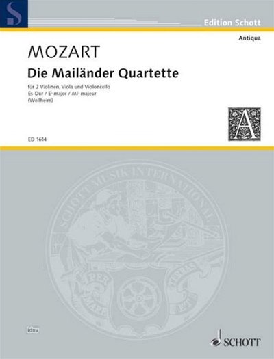 W.A. Mozart: Die Mailänder Quartette KV An, 2VlVaVc (Stsatz)