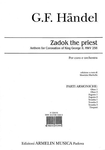 G.F. Händel: Zadok the priest, Gch7Orch (Stsatz)