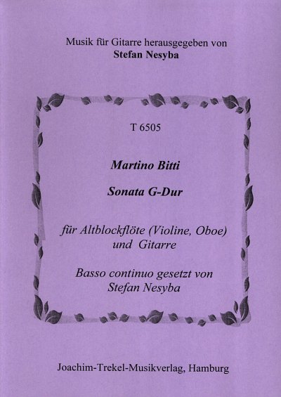 M. Bitti: Sonate G-Dur (Spielpart.)