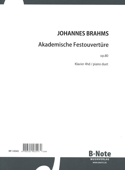 J. Brahms et al.: Akademische Festouvertüre op.80 (Arr. Klavier 4hd)