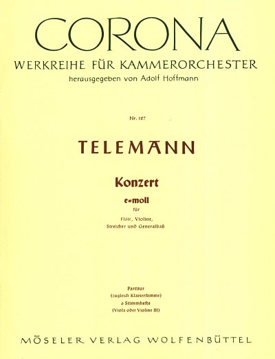 G.P. Telemann: Konzert e-Moll TWV 52:e3 (Part.)