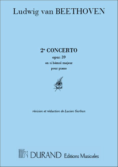 L. v. Beethoven: Concerto N 2 Op 19 En Si Be, Klav4m (Part.)