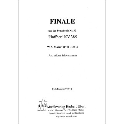 W.A. Mozart: Finale aus der Symphonie Nr. 35 , Blaso (Pa+St)