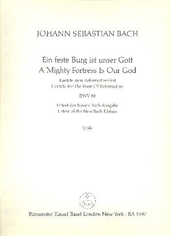 J.S. Bach: Ein feste Burg ist unser Gott , 4GesGchOrch (Vla)