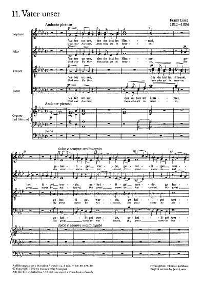 F. Liszt: Vater unser S 29; aus: Zwoelf Stuecke / Partitur