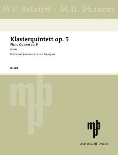 DL: A. Volkonsky: Klavierquintett, 2VlVaVcKlav (Pa+St)