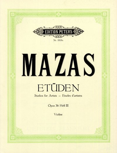 J.F. Mazas: Etueden op. 36, Viol