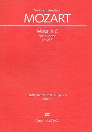 W.A. Mozart: Missa brevis in C KV 258, SolGChOrch (Stp)
