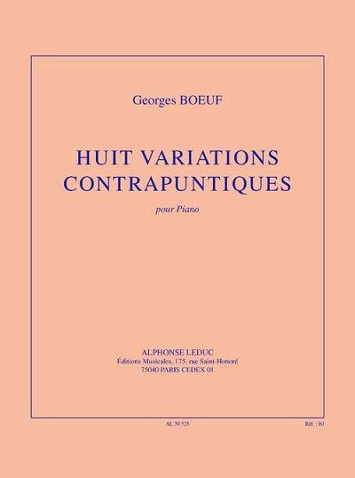 Huit variations contrapuntiques, Klav