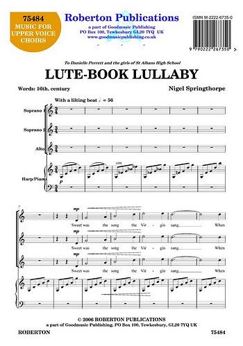 N. Springthorpe: Lute-Book Lullaby, FchKlav (Chpa)