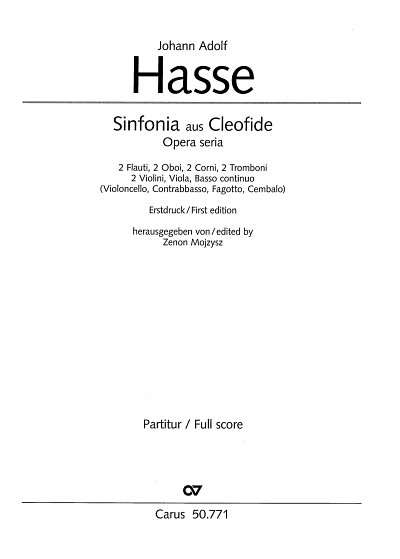 J.A. Hasse: Sinfonia (Part.)