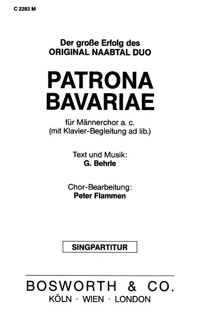 G. Behrle: Patrona Bavariae, Mch4;Klv (Chpa)