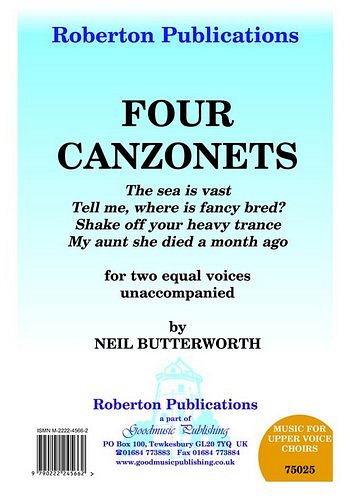A. Butterworth: Four Canzonets, Ch2Klav (Chpa)